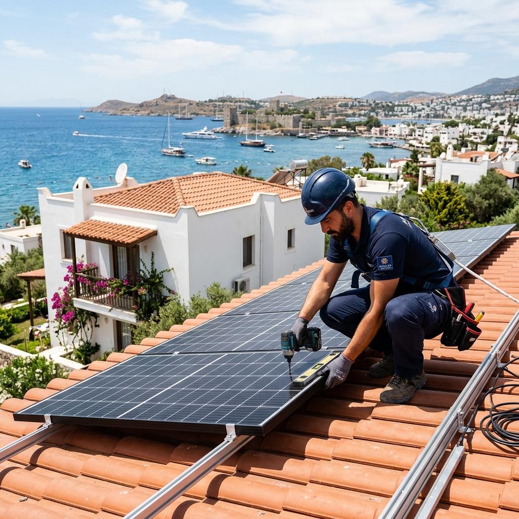 Güneş enerji sistemi kurulumu Yalıkavak Bodrum
